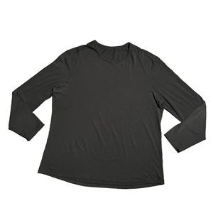 Lululemon Shirt Mens XXL Black Basic Crewneck Long Sleeve Stretch‎ Lightweight